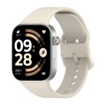 Xiaomi Redmi Watch 6 eredeti stílusú hagyományos csatos szilikon szíj bézs 2