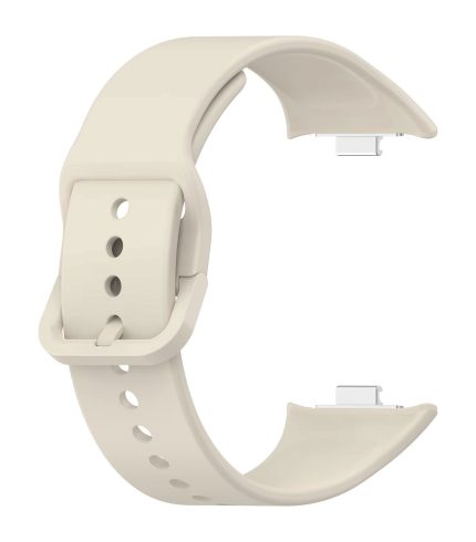 Xiaomi Redmi Watch 6 eredeti stílusú hagyományos csatos szilikon szíj bézs 3
