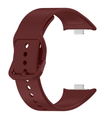 Xiaomi Redmi Watch 6 eredeti stílusú hagyományos csatos szilikon szíj bordó 3