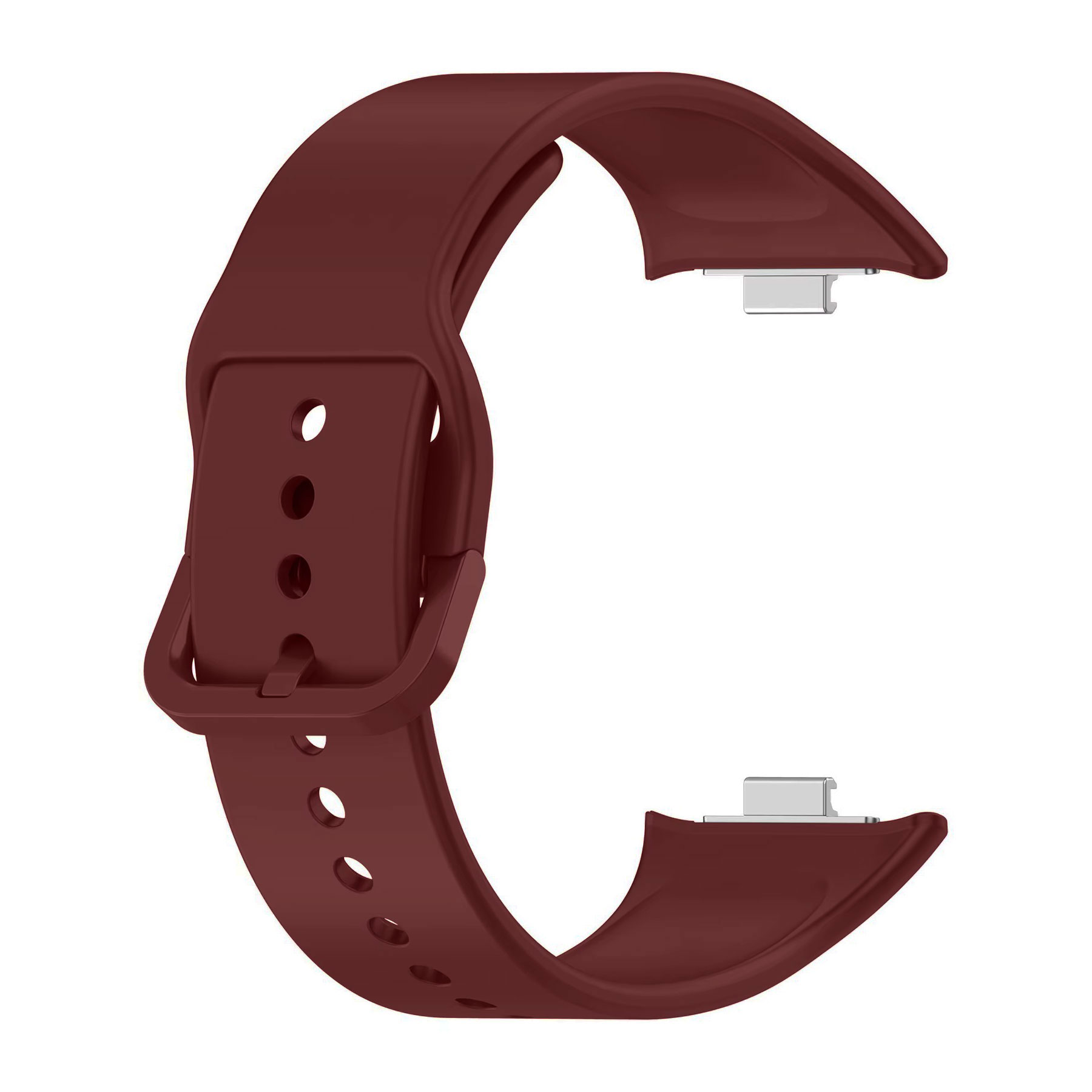 Xiaomi Redmi Watch 6 eredeti stílusú hagyományos csatos szilikon szíj bordó 3 Xiaomi Redmi Watch 6 eredeti stílusú hagyományos csatos szilikon szíj bordó 3