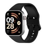 Xiaomi Redmi Watch 6 eredeti stílusú hagyományos csatos szilikon szíj fekete 2
