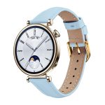 Huawei Watch GT 4 41 mm ívelt kialakítású bőr óraszíj babakék 2
