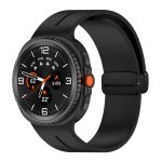 Samsung Galaxy Watch 8 Classic mágneses ívelt szilikon szíj fekete 2