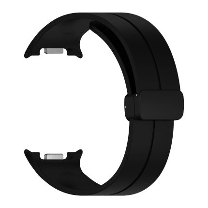 Samsung Galaxy Watch 8 mágneses ívelt szilikon szíj fekete 1