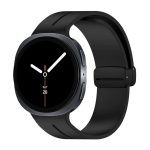 Samsung Galaxy Watch 8 mágneses ívelt szilikon szíj fekete 2