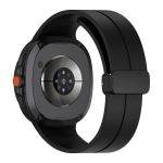 Samsung Galaxy Watch 8 mágneses ívelt szilikon szíj fekete 3