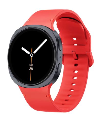 Samsung Galaxy Watch 8 bújtatós szilikon szíj piros 2
