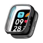 Xiaomi Redmi Watch 3 Active okosóra fekete strasszköves pc tok 2