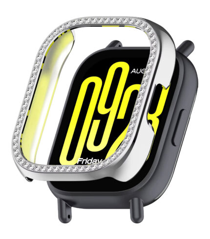 Xiaomi Redmi Watch 5 Active okosóra ezüst strasszköves pc tok 2