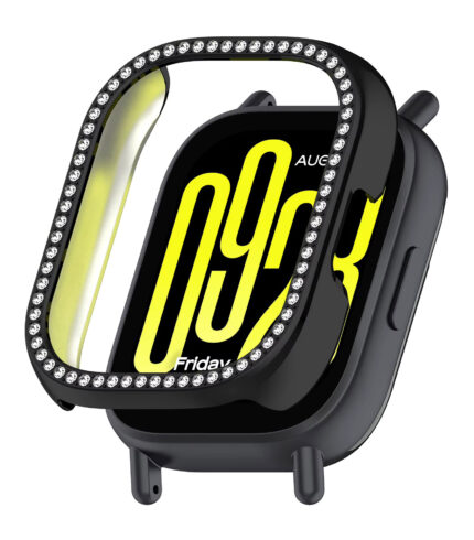 Xiaomi Redmi Watch 5 Active okosóra fekete strasszköves pc tok 2