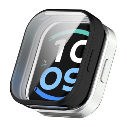 Xiaomi Redmi Watch 6 Active kijelzővédős fekete szilikon tok 2