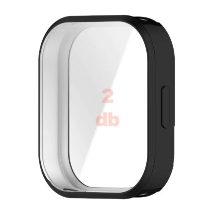 Xiaomi Redmi Watch 6 Active kijelzővédős fekete szilikon tok 4