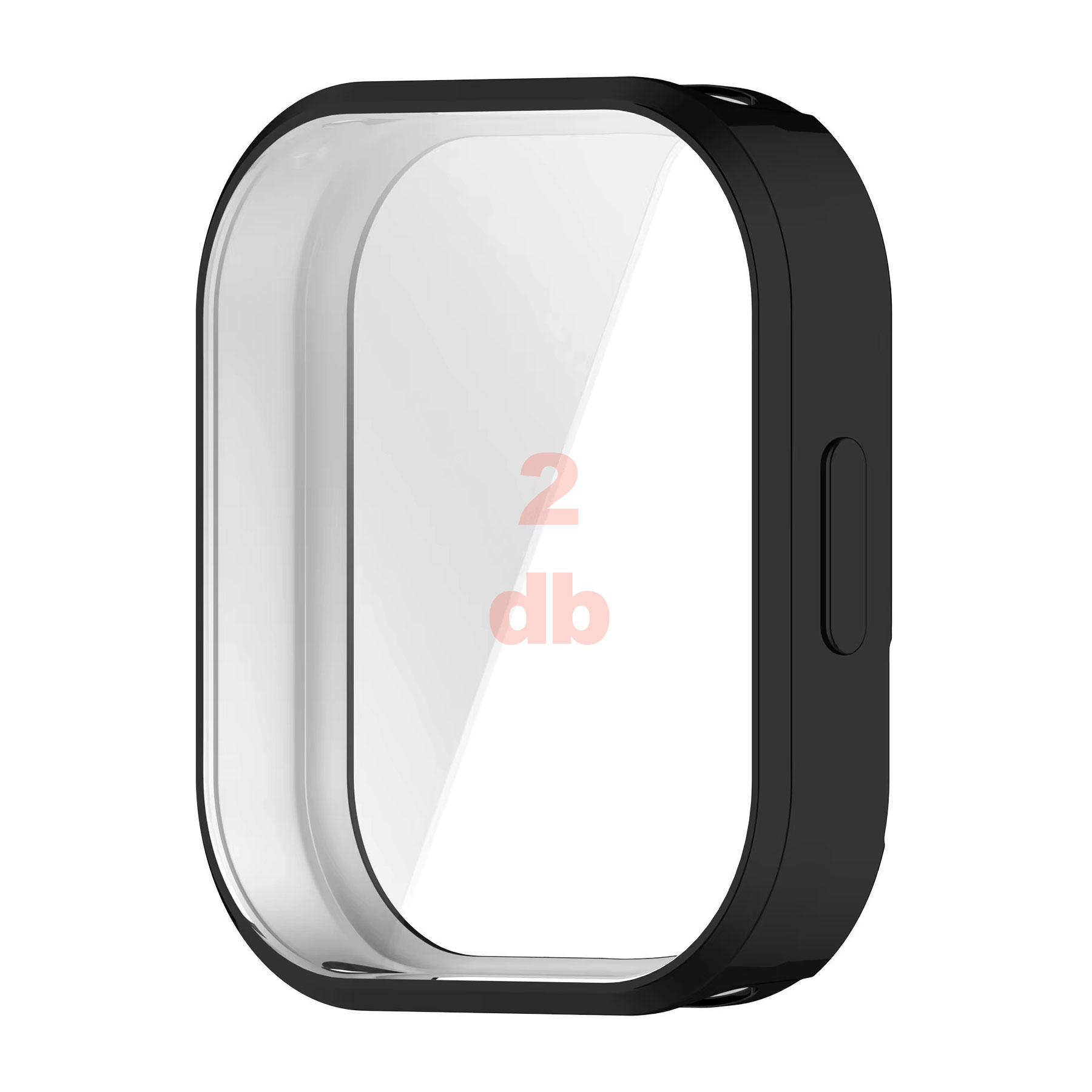 Xiaomi Redmi Watch 6 Active kijelzővédős fekete szilikon tok 4 Xiaomi Redmi Watch 6 Active kijelzővédős fekete szilikon tok 4