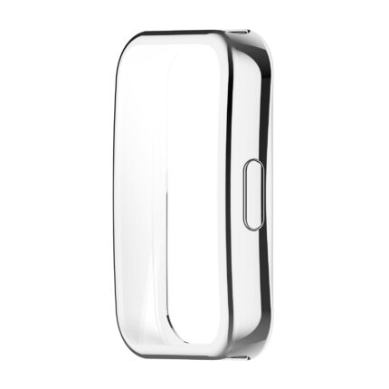 Huawei Band 10 kijelzővédős ezüst szilikon tok 1