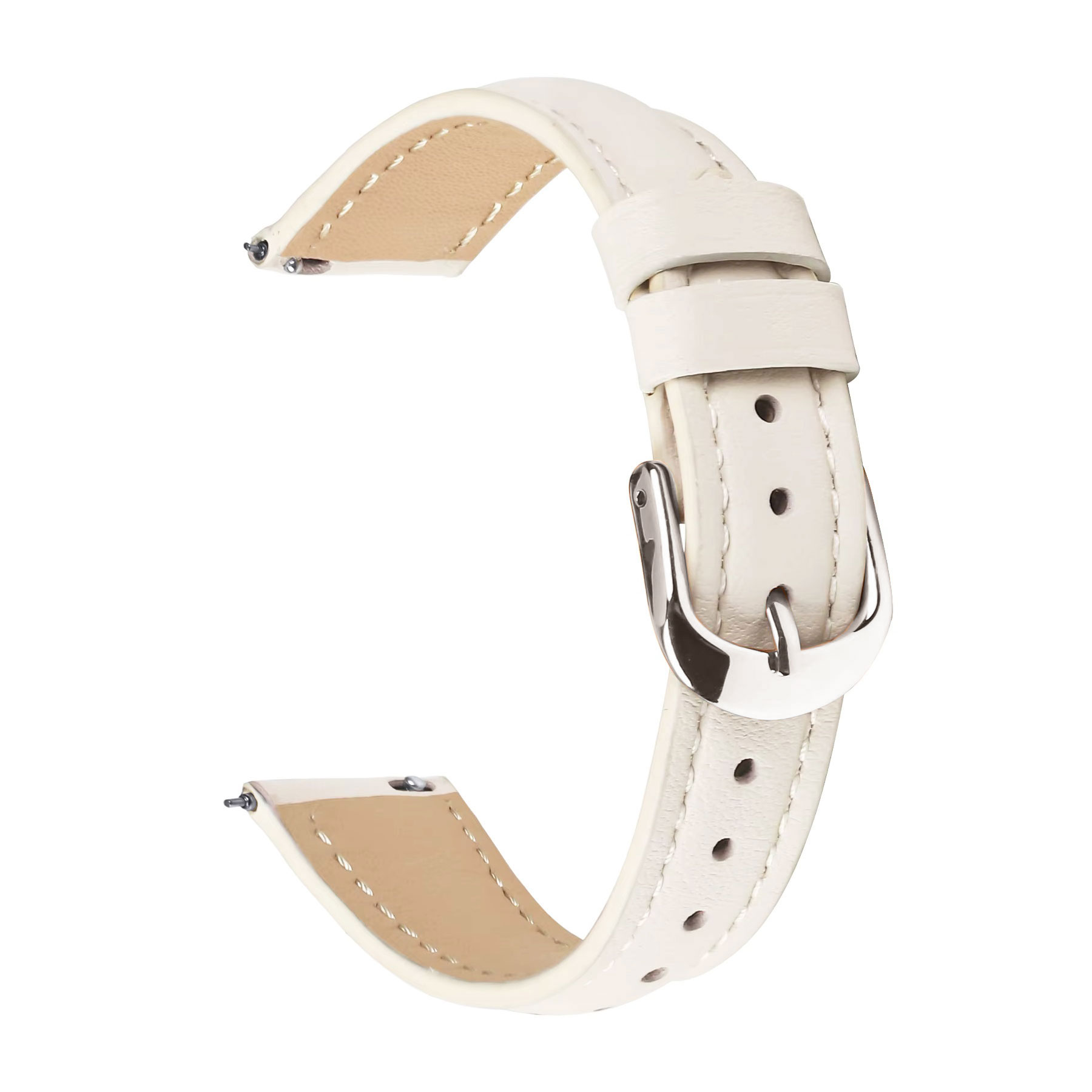 Huawei Watch GT 4 41 mm ívelt kialakítású bőr óraszíj ezüst csat bézs 1 Huawei Watch GT 4 41 mm ívelt kialakítású bőr óraszíj ezüst csat bézs 1